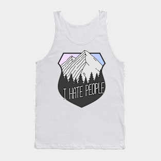 I Hate People Mountain Crest Sunset Tank Top